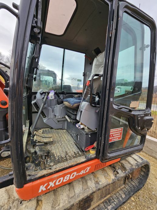 Mini-pelle Kubot Kx080-4a, 8T5, 2018 – Image 6